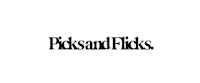 pick and flicks logo on a white background